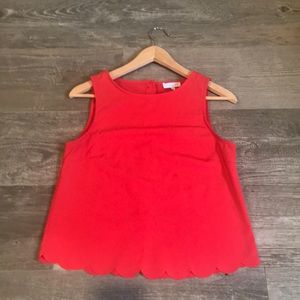 Scalloped Bottom Button Backed Tank